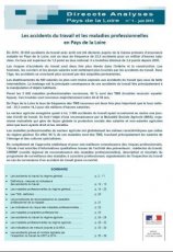 Les accidents du travail et les maladies professionnelles en Pays de la Loire.