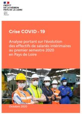 Crise COVID 19 : analyse portant sur l'évolution des effectifs de salariés intérimaires au premier semestre 2020 en Pays de la Loire