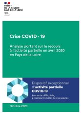 Crise COVID 19 : analyse portant sur le recours à l'activité partielle en avril 2020 en Pays de la Loire