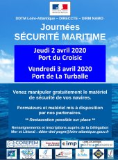 Journées sécurité maritime en Loire-Atlantique : Jeudi 2 avril 2020 Port du Croisic - Vendredi 3 avril 2020 Port de La Turballe 